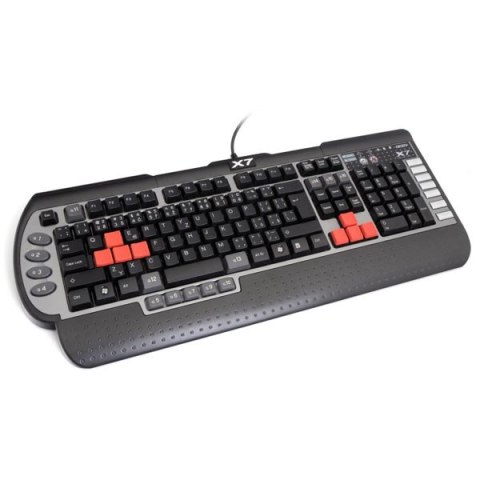 A4Tech G800V, Klawiatura do gry, wodoodporny typ przewodowa (USB), czarna, CZ