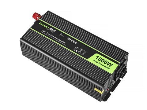 Przetwornica napięcia Inwerter Green Cell 12V na 230V 1000W/2000W Czysta sinusoida