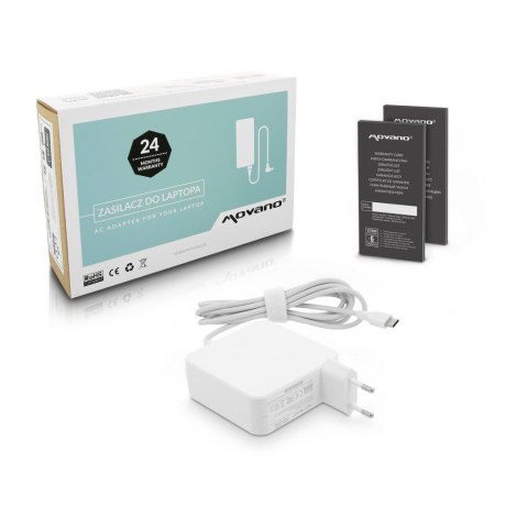 Ładowarka / zasilacz movano 65W USB type C USB-C white