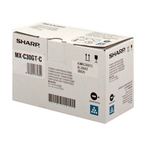 Sharp oryginalny toner MX-C30GTC, cyan, 6000s, Sharp MX-C250FE, C300WE