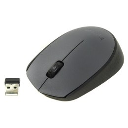 Logitech Mysz M170  1000DPI  2.4 [GHz]  optyczna  3kl.  1 scroll  bezprzewodowa  szara  1 szt AA  odbiorn nano USB  biurowy