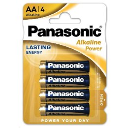 Bateria alkaliczna, AA, 1.5V, Panasonic, blistr, 4-pack, Alkaline power