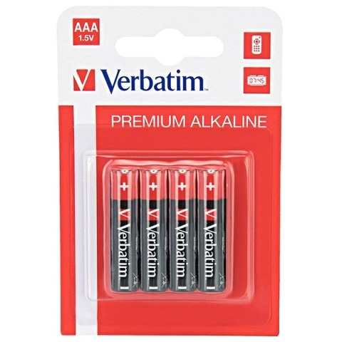 Bateria alkaliczna AAA 1.5V Verbatim blistr 4-pack 49920