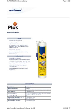 SILIKON SUPER PLUS SANITARNY 280ML BEZBARWNY