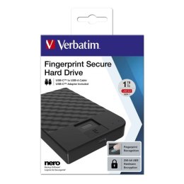 Verbatim zewnętrzny dysk twardy, Fingerprint Secure HDD, 2.5