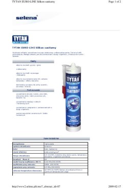 SILIKON SANITARNY EURO-LINE 280ML BIAŁY