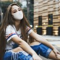 Maseczka dwuwarstwowa bawełniana - biała 2 szt Jago