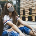 Maseczka dwuwarstwowa bawełniana - szara 2 szt Jago