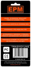 OKULARY OCHRONNE TRADYCYJNE ANTI-SCRATCH