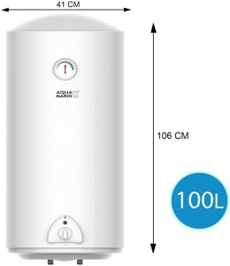 Elektryczny zbiornik ciepłej wody 100 l, biały Aquamarin