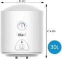 Elektryczny zbiornik ciepłej wody 30 l, biały Aquamarin