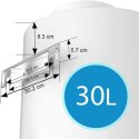 Elektryczny zbiornik ciepłej wody 30 l, biały Aquamarin