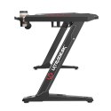 ULTRADESK Biurko dla gracza ROCKET BLACK, 128x68 cm, 78 cm, z XL podkładką pod mysz, uchwyt na słuchawki i napój