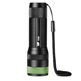 LED Flashlight, 3xAAA, metalowy, czarna, 300lm, C32