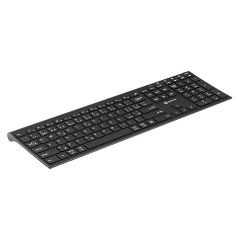 Powerton UltraSlim, Klawiatura CZ/SK, Multi-Device typ 2.4 GHz Dongle + Dual Bluetooth, bezprzewodowa, czarna Powerton UltraSlim, Klawiatura CZ/SK, Multi-Device typ 2.4 GHz Dongle + Dual Bluetooth, bezprzewodowa, czarna