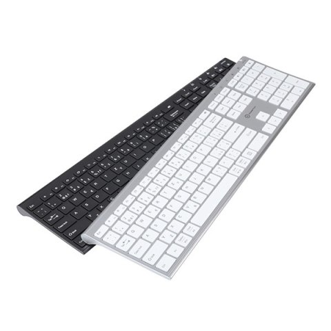 Powerton UltraSlim, Klawiatura CZ/SK, Multi-Device typ 2.4 GHz Dongle + Dual Bluetooth, bezprzewodowa, czarna Powerton UltraSlim, Klawiatura CZ/SK, Multi-Device typ 2.4 GHz Dongle + Dual Bluetooth, bezprzewodowa, czarna