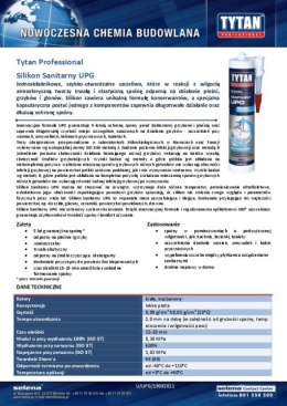 SILIKON SANITARNY UPG TYTAN 280ML BEZBARWNY