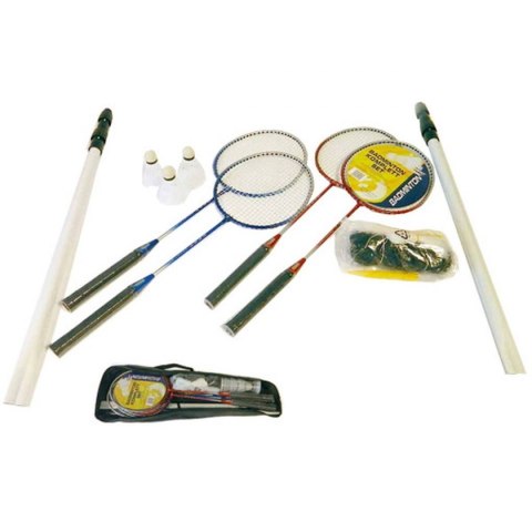 Zestaw do badmintona 5W1 słupki siatka rakiety lotki pokrowiec 500 Pro Best Sporting Zestaw do badmintona 5W1 słupki siatka rakiety lotki pokrowiec 500 Pro Best Sporting