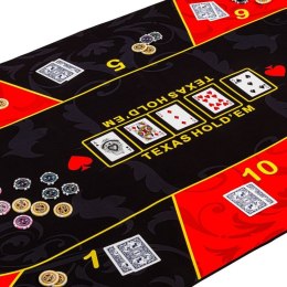 Składana mata do pokera, czerwono-czarna, 160 x 80 cm GamesPlanet®