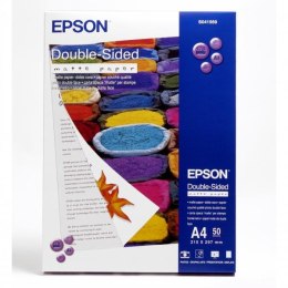 Epson Double-Sided Matte Paper, biała, 50, szt. szt., dwustronny druk, C13S041569, do drukarek atramentowych, 210x297mm (A4), A4