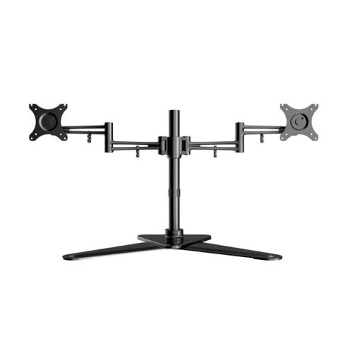 Regulowany uchwyt na 2 monitory ,10KG ,wolnostojący ,17"-30" ,75x75/100x100 ,czarny Regulowany uchwyt na 2 monitory ,10KG ,wolnostojący ,17"-30" ,75x75/100x100 ,czarny
