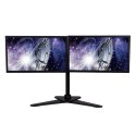 Regulowany uchwyt na 2 monitory ,10KG ,wolnostojący ,17"-30" ,75x75/100x100 ,czarny