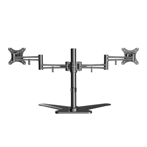 Regulowany uchwyt na 2 monitory ,10KG ,wolnostojący ,17"-30" ,75x75/100x100 ,czarny Regulowany uchwyt na 2 monitory ,10KG ,wolnostojący ,17"-30" ,75x75/100x100 ,czarny