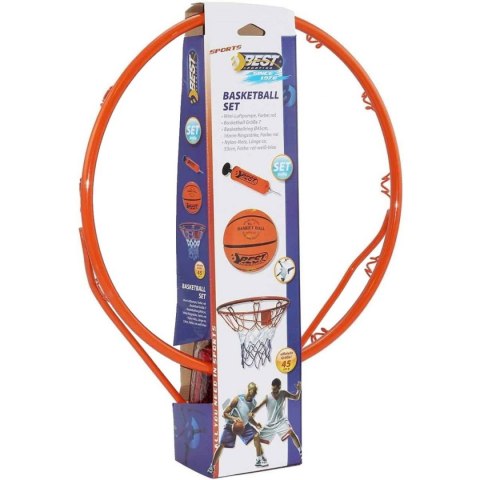 Obręcz do kosza 45cm z piłką i pompką Best Sporting Obręcz do kosza 45cm z piłką i pompką Best Sporting