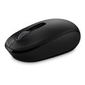 Microsoft Mysz Mobile Mouse 1850, 1000DPI, 2.4 [GHz], optyczna, 3kl., 1 scroll, bezprzewodowa, czarna, 1 szt AA, Klasyczna, Micr