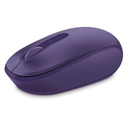 Microsoft Mysz Mobile Mouse 1850, 1000DPI, 2.4 [GHz], optyczna, 3kl., 1 scroll, bezprzewodowa, fioletowy, 1 szt AA, Klasyczna, M