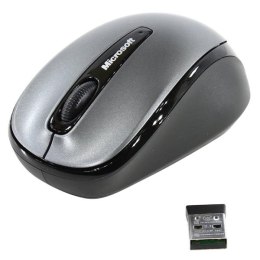 Microsoft Mysz Mobile Mouse 3500, 1000DPI, 2.4 [GHz], optyczna, 3kl., 1 scroll, bezprzewodowa, szara, 1 szt AA, klasyczna, Micro