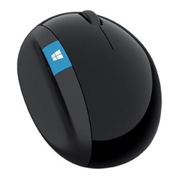 Microsoft Mysz Sculpt Ergonomic Mouse, 1000DPI, 2.4 [GHz], laserowa, 7kl., 1 scroll, bezprzewodowa, czarna, 2 szt AA, klasyczna,