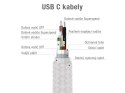 Kabel USB (3.1), USB A M- USB C M, 1m, srebrny, Avacom, blistr