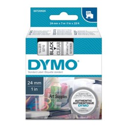 Dymo oryginalny taśma do drukarek etykiet, Dymo, 53710, S0720920, czarny druk/przezroczysty podkład, 7m, 24mm, D1