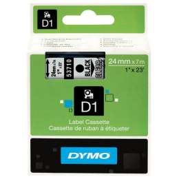 Dymo oryginalny taśma do drukarek etykiet, Dymo, 53710, S0720920, czarny druk/przezroczysty podkład, 7m, 24mm, D1