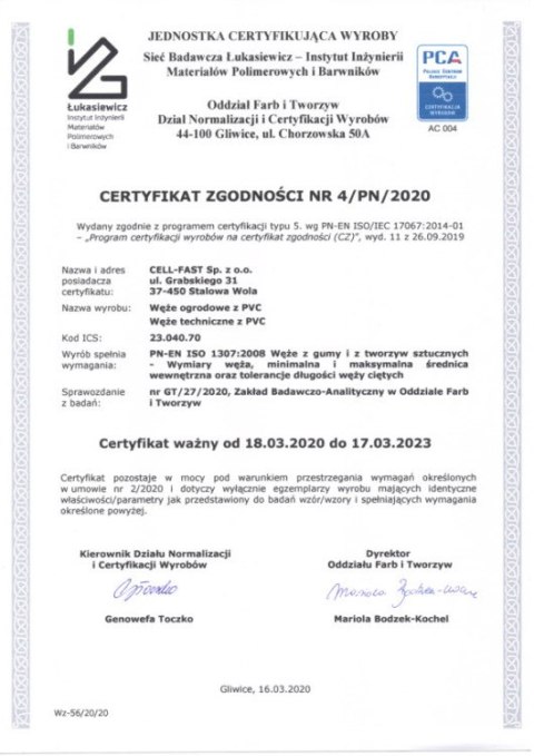 WĄŻ ZBROJONY OGÓLNEGO STOSOWANIA 25*4.5 50MB CELL-FAST WĄŻ ZBROJONY OGÓLNEGO STOSOWANIA 25*4.5 50MB CELL-FAST