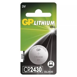 Bateria litowa, CR2430, 3V, GP, blistr, 1-pack