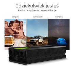 Przetwornica napięcia Inwerter Green Cell 24V na 230V 3000W/6000W Modyfikowana sinusoida