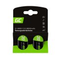 Green Cell Baterie Akumulatorki 2x D R20 HR20 Ni-MH 1.2V 8000mAh