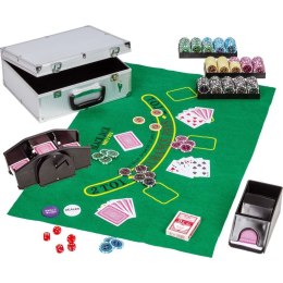 Zestaw do pokera, 300 żetonów + tasownik kart GamesPlanet®