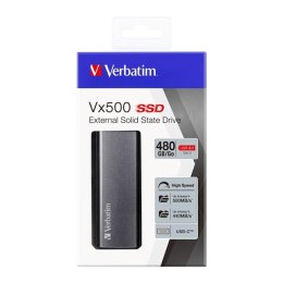 Dysk zewnętrzny SSD Vx500 Verbatim USB 3.0 (3.2 Gen 1), 480GB, GB, 47443