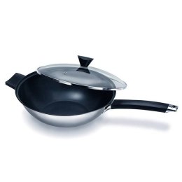 Patelnia WOK, 32cm, czarna, 1szt, Excellence, z pokrywką, Ken Hom