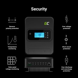 Green Cell Solarny kontroler / regulator ładowania MPPT 30A do systemów 12V/24V/36V/48V - PV 145V (VOC)