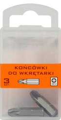 GROT, BIT, KOŃCÓWKA DO WKRĘTARKI 25MM 3SZT. PZ3