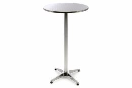 Stół barowy 110 cm okrągły - srebrny Garthen