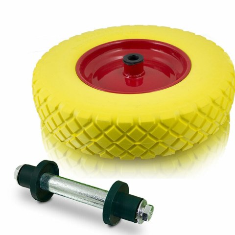 Taczka ogrodowa z żółtym kołem PU do 250kg 100l BITUXX Taczka ogrodowa z żółtym kołem PU do 250kg 100l BITUXX