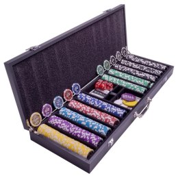 Pokerowa walizka - 500 żetonów do pokera - Wooden Black Ed Garthen