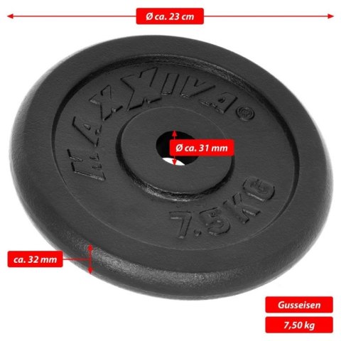 MAXXIVA Zestaw 4 ciężarków do hantli o łącznej wadze 30 kg, MAXXIVA® MAXXIVA Zestaw 4 ciężarków do hantli o łącznej wadze 30 kg, MAXXIVA®