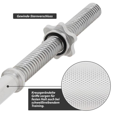 MAXXIVA Żeliwny zestaw z obciążeniem, 120 cm, 26 kg MAXXIVA® MAXXIVA Żeliwny zestaw z obciążeniem, 120 cm, 26 kg MAXXIVA®