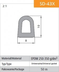 USZCZELKA SAMOPRZYLEPNA CZARNA DGP 8*10 MB